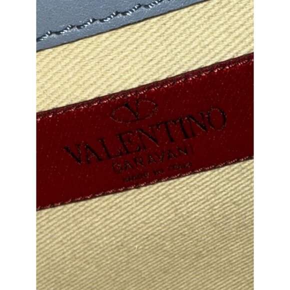 Valentino Garavani Blue Leather Rockstud Crossbody Bag With Gold Chain Strap EUC - Picture 6 of 9